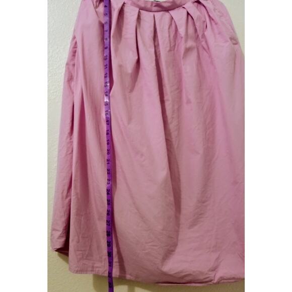 Banana Republic Poplin Pleated Lavender Cropped Tank and Midi Skirt Set SZ 2 - Picture 9 of 10